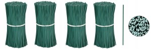 PŁASKIE DRUCIKI OGRODOWE DO SPINANIA ROŚLIN GAŁĘZI ZIELONE 15cm 400szt