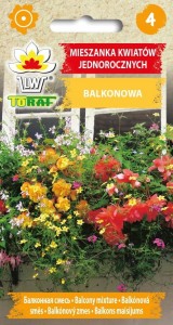 Mieszanka kwiatów jednorocznych BALKONOWA + TABLICZKI do opisu