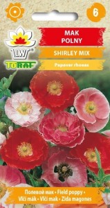 Mak polny SHIRLEY MIX Nasiona Kwiatów + TABLICZKI do opisu