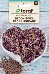 Nasiona na kiełki - Rzodkiewka Red Hurricane / Witamina: C , Siarka