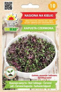 Nasiona na kiełki - KAPUSTA CZERWONA / witaminy A i C oraz B, E, H, K, PP