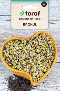 Nasiona na kiełki - BROKUŁ / witaminy A, C, B1, B2, PP wapń, żelazo, fosfor