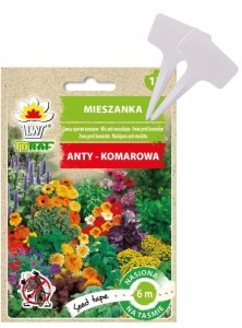 Mieszanka ANTY-KOMAROWA TAŚMA NASIONA + TABLICZKI do opisywania roślin