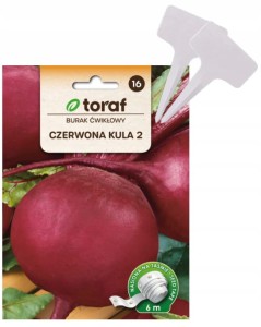 TAŚMA Nasiona Burak CZERWONA KULA 2 - taśma + TABLICZKI do opisywania