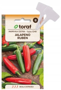Nasiona Papryka ostra JALAPENO RUBEN (typu chili) + TABLICZKI do opisywania