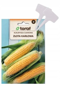 Nasiona Kukurydza cukrowa ZŁOTA KARŁOWA + TABLICZKI do opisywania
