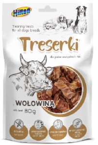 HILTON MIĘSNE NATURALNE TRESERKI Z WOŁOWINĄ 80G DLA PSA