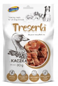 HILTON MIĘSNE NATURALNE TRESERKI Z KACZKI 80G DLA PSA