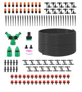 ZESTAW NAWADNIANIA KROPELKOWEGO Roślin SYSTEM AUTOMATYCZNY 156el 30m #009