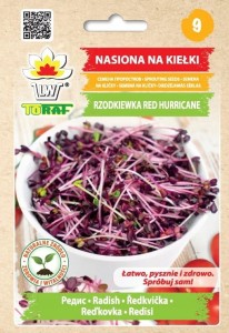 Nasiona na kiełki - Kiełki Red Hurricane | Raphanus sativus 10 g
