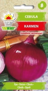 Cebula Karmen NASIONA średnio-wczesna karminowo-fioletowa słodko pikantna