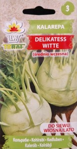 Kalarepa Delikates Witte biała nasiona warzyw ŚREDNIO WCZESNA