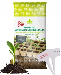 KRONEN Ziemia BIO do WYSIEWU i PIKOWANIA 5L OGRÓD +TABLICZKI WBIJANE GRATIS