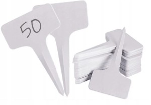 TABLICZKA DO OPISYWANIA ROŚLIN STOJĄCA 60x30mm OGRÓD SZKLARNII DONICZKI 50