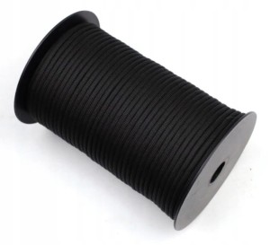 PARACORD 550 ORYGINALNY 7 RDZENI LINKA CZARNY 100m