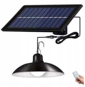 LAMPA SOLARNA ŻYRANDOL LED WISZĄCA OGRODOWA TARAS PREGOLA ZIMNE ŚWIATŁO